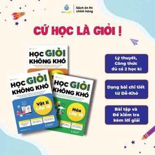 Lớp 10- Combo 3 Sách Học giỏi không khó môn Toán Lí Hóa- Dùng cho 3 Bộ Kết nối, Cánh diều, Chân trời