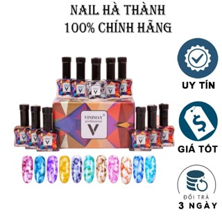 Set cồn loang 12 màu Vinimay, cồn loang trang trí vẽ móng nail