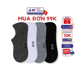 Vớ Tất Nam Tàng Hình Lười Trơn T&T SOCKS Basic Nhiều Màu Thoáng Khí Mềm Mại Khử Mùi Hôi Thấm Hút - NAM102