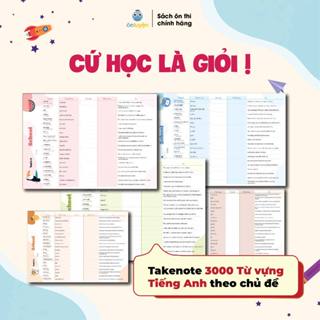 Set 150 tờ TAKENOTE 3000 từ vựng Tiếng Anh theo chủ đề thông dụng nhất - Nhà sách Ôn luyện