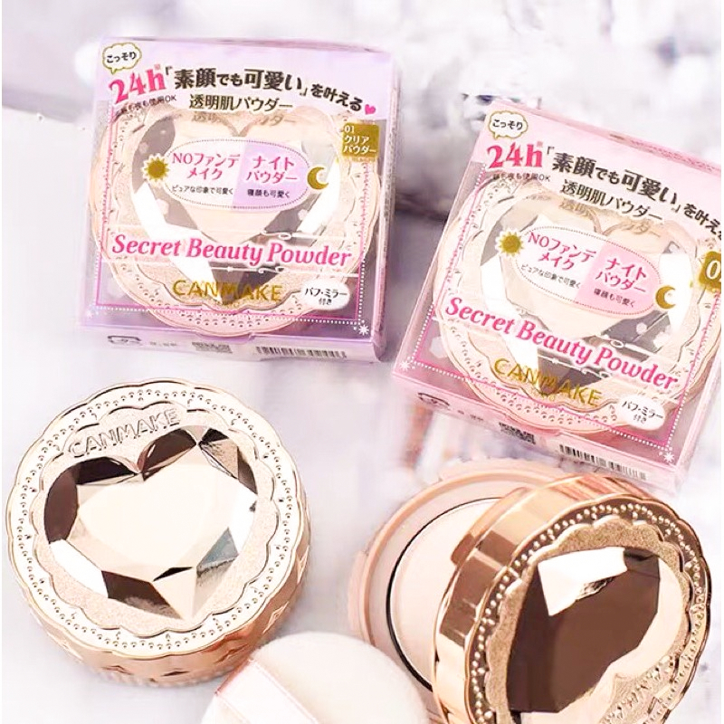 Phấn phủ dưỡng da siêu lì 24h Canmake Secret Beauty - Nội địa Nhật