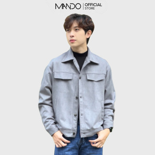 Áo Khoác MANDO Minimalism Form Boxy Chất Liệu Da Lộn Mềm Mịn Có Lót Gió JAK009