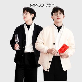 Áo Khoác Cardigan Nam MANDO Trơn Dài Tay Nỉ Trần Bông Cao Cấp Form Rộng Basic Unisex Thời Trang Hàn Quốc CDG001