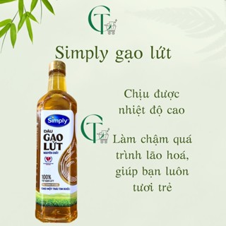 Dầu ăn gạo lứt nguyên chất Simply 1L (date mới nhất)