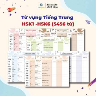 Combo HSK1- HSK6 Takenote từ vựng Tiếng Trung có đủ từ loại, nghĩa, pinyin, ô luyện viết, ví dụ