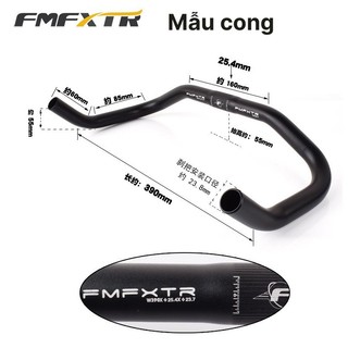 Ghi đông sừng trâu tay lái sừng trâu cho xe đạp thể thao 25.4mm