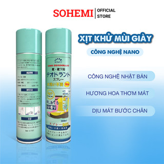 Bình xịt khử mùi hôi chân và làm sạch mùi giày Ximo cao cấp 300ml | Loại bỏ vi khuẩn, ngăn mồ hôi công nghệ bạc AG+