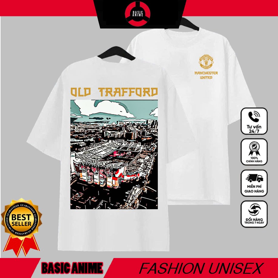 Áo Thun Oversize SVĐ Old Trafford Man United, Áo Phông Nam nữ in họa tiết bóng đá