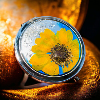 Gương Hoa Hướng Dương thật 7 mẫu handmade Diy epoxy resin quà tặng độc đáo kèm hộp