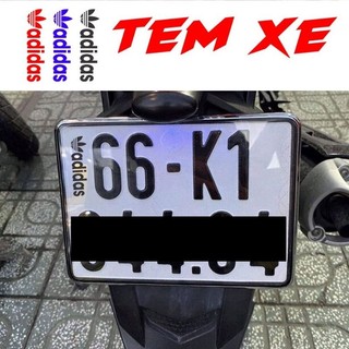 Tem xe adidas dán biển số xe máy honda-yamaha