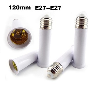 Đầu chuyển đổi đui đèn e27 sang e27 dài 120mm đuôi xoáy 35mm vỏ nhựa chịu nhiệt bền bỉ