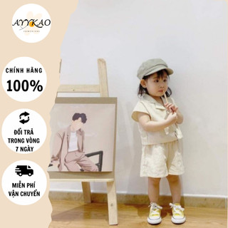 Bộ Đũi Cao Cấp Cổ Vest Cho Bé trai Và Bé Gái Hàng Tuyển Chọn Cao Cấp - Ayykao