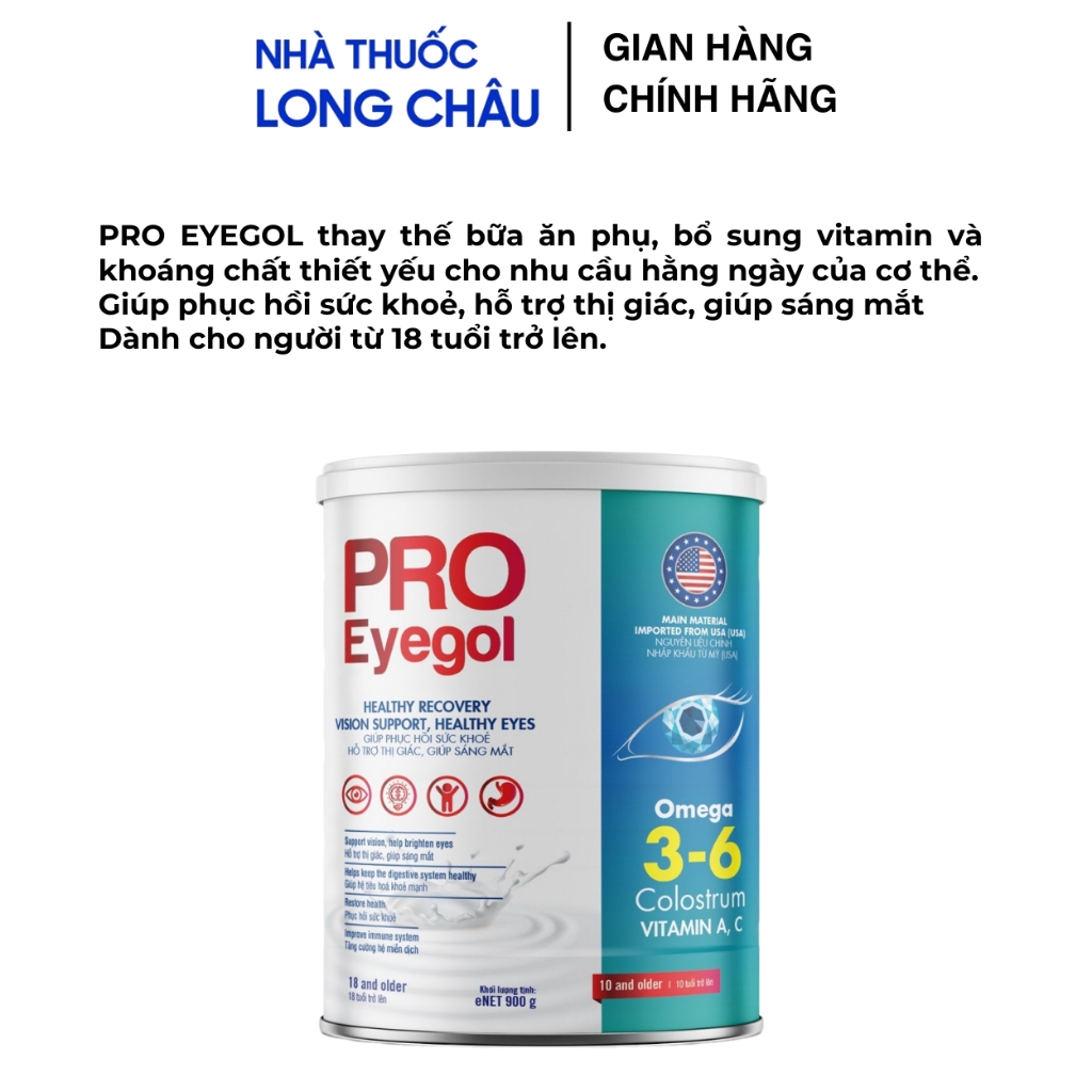 Sữa bổ mắt ProEyegol Sữa cho người cao tuổi chính hãng Japa Kids