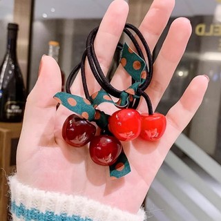 Dây cột tóc quả cherry chun cột tóc nữ phụ kiện tóc bé gái