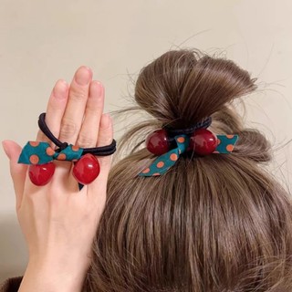 Dây cột tóc quả cherry chun cột tóc nữ phụ kiện tóc bé gái