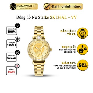 Đồng hồ Nữ Starke SK136AL – VV máy Quartz Japan, kính sapphire, dây kim loại, chống nước, chính hãng