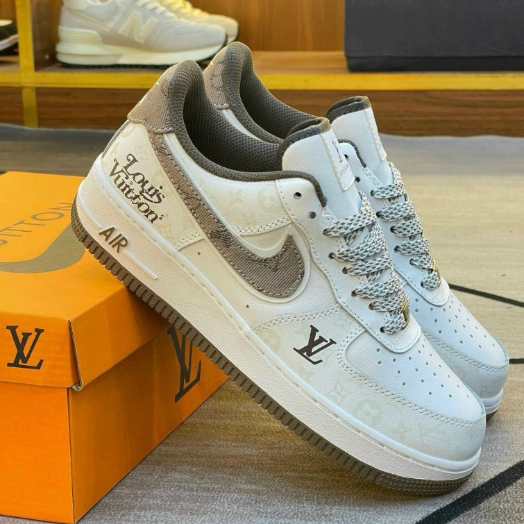 Giày_Nike Air Force 1 Louis Vuitton, Giày Thể Thao Nam Nữ AF1 LV Đế Nâu Bản Best Đầy Đủ Phụ Kiện | BigBuy360 - bigbuy360.vn