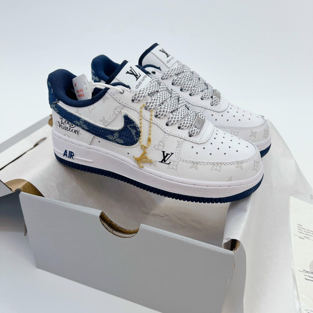 Giày_Nike Air Force 1 Louis Vuitton, Giày Thể Thao Nam Nữ AF1 LV Đế Nâu Bản Best Đầy Đủ Phụ Kiện | BigBuy360 - bigbuy360.vn