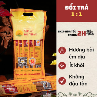 Nhang bài lộc thành, sạch tàn, nhang thẻ 40cm, mùi thơm êm dịu, ít khói, không đậu tàn
