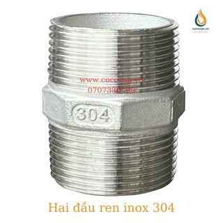 Hai đầu ren inox 304 ,kép inox,nối ren ngoài inox …dn40,50,65,80