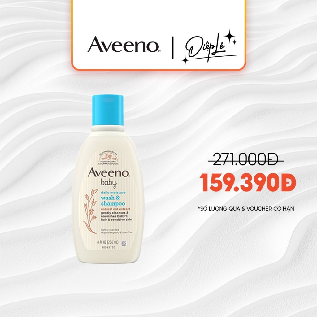 Sữa tắm gội toàn thân Aveeno baby 236ml