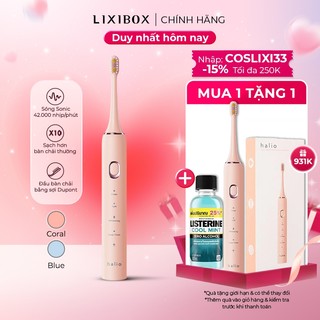  Bàn chải điện Halio Sonic SmartClean Electronic Toothbrush - Hồng (Coral)