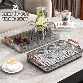 Khay úp cốc cao cấp để bàn, giá úp cốc nhựa acrylic cao cấp chịu nhiệt vệ sinh dễ dàng sử dụng phòng khách BX68