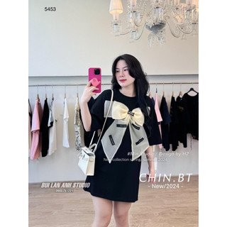 Váy Xuông Cotton Nơ Ngực Bùi Lan Anh