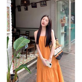 Đầm 2 Dây Dáng Dài, Váy Maxi 2 Dây Dáng Dài ZS Clothes Mặc Đi Biển Đi Chơi D12