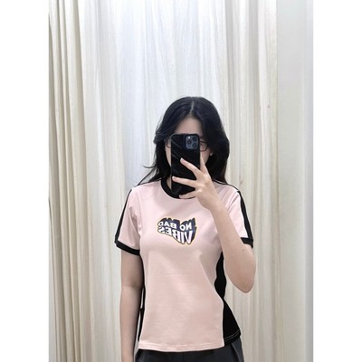 YU CHERRY | Áo thun Baby Tee nữ cotton 4 chiều tay ngắn NoBadVibe Babytee YP041