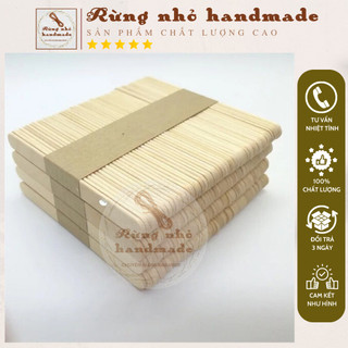 Que kem, que kem gỗ, que kem gỗ làm mô hình, handmade, khuấy cafe, que đè lưỡi