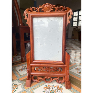Khung ảnh thờ gỗ hương, Khung ảnh thờ mẫu Hoa Lan Tây bằng gỗ Hương trang trí phòng thờ, khung hình thờ nhiều kích thước