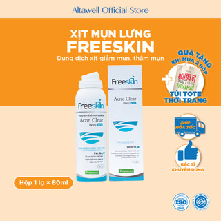 Xịt Mụn Lưng Novocare Freeskin, Xịt Mụn Body - Hỗ Trợ Giảm Mụn & Mờ Thâm 80ml