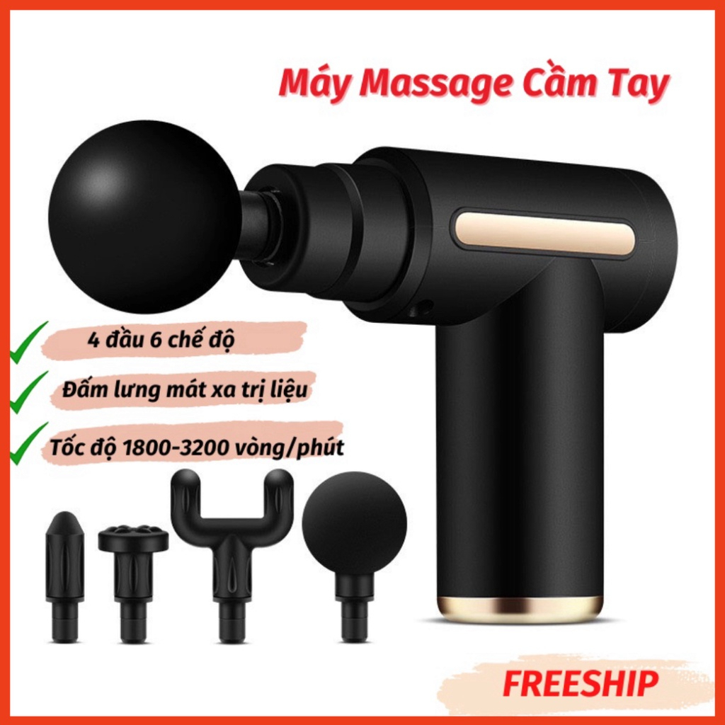 Máy Massage Cầm Tay Mini, Súng Massage Xách Tay Body 6 Tiêu Chuẩn Cấp Độ Nâng Cao Đazinăng