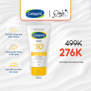  Gel chống nắng dịu lành cho da nhạy cảm Cetaphil Sun SPF 50+ Light Gel