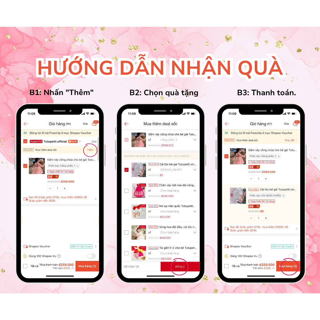 Đầm váy công chúa cho bé gái Tutupetti cổ tròn đính cườm đơn giản thanh lịch