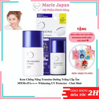 Kem Chống Nắng Transino Dưỡng Trắng Cấp Ẩm SPF50+/PA++++ Whitening UV Protector - Chai 30ml