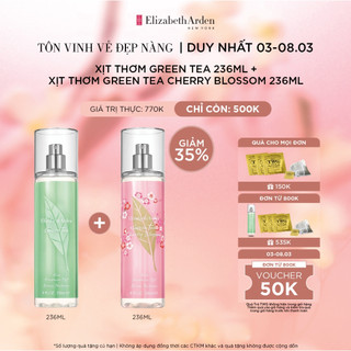 COMBO 2 Xịt thơm Elizabeth Arden Green Tea + Cherry Blossom Fine Fragrance Mist 236ml