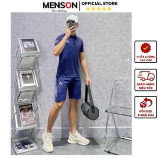 Đồ bộ Adidas cao cấp mùa hè chất mát chuẩn phom xịn đẹp Menson MH4-0138 Bộ thể thao nam cộc tay thun lạnh mùa hè 2024