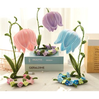 Set vật liệu tự làm đèn hoa linh lan trang trí bằng kẽm nhung