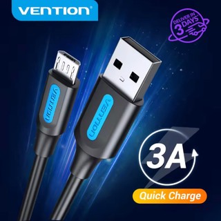 Cáp sạc nhanh micro usb 3a vention pvc truyền dữ liệu 480mbps dài 1m