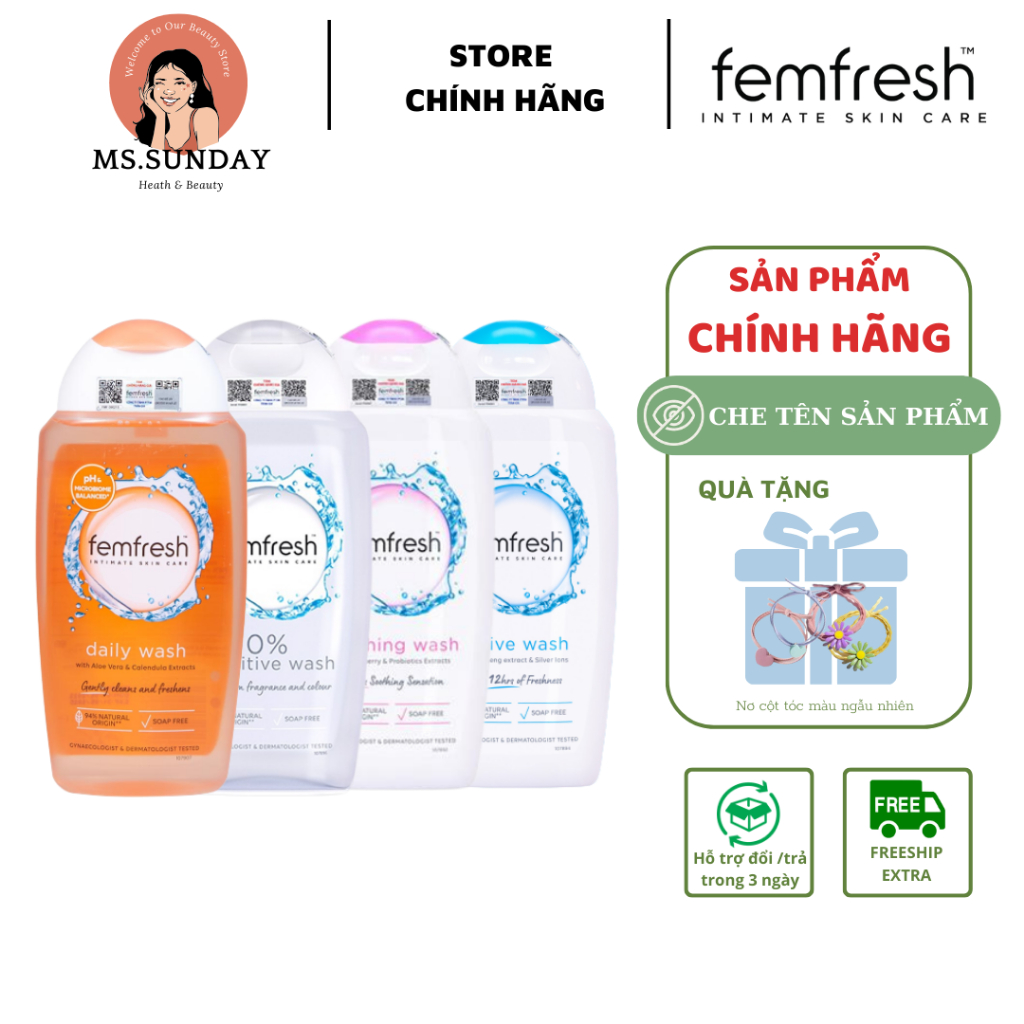 [CHÍNH HÃNG] Dung dịch vệ sinh phụ nữ FEMFRESH Daily Intimate Wash 250ml