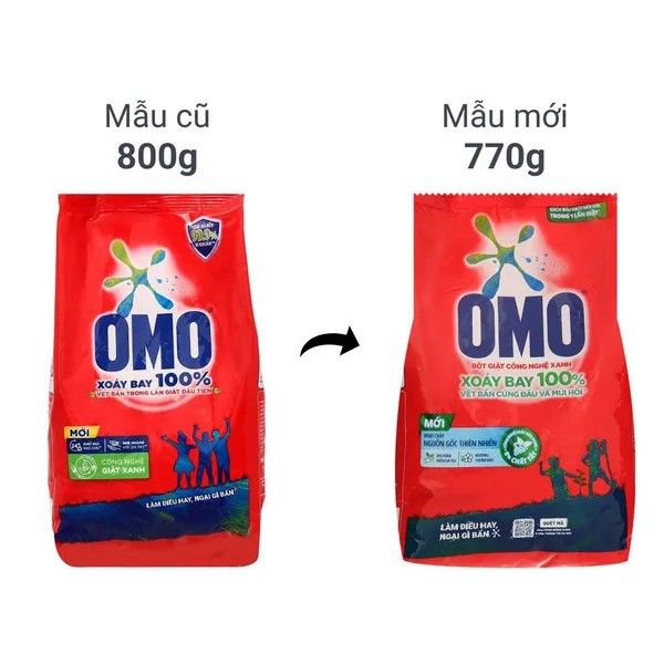 Bột giặt loại OMO 770g