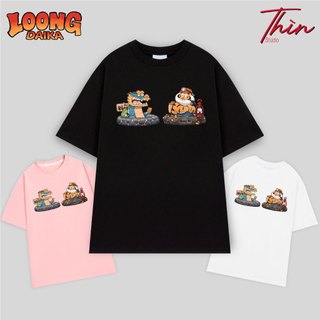 Áo thun nam nữ 2024 in hình rồng hài hước chính hãng form rộng LDK01