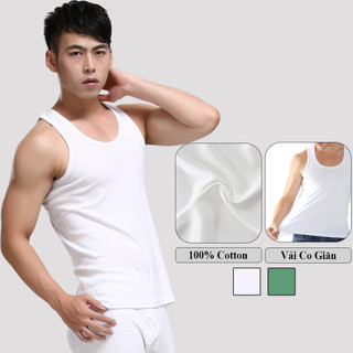 Áo Lót Nam Ba Lỗ Vicenzo Vải Cotton Thoảng Mát, Áo Nam 3 Lỗ Cotton Mặc Nhà Mặc Trong