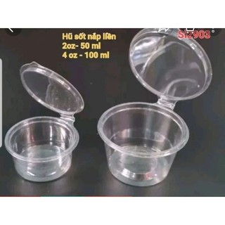 50 Hũ nhựa nắp liền đựng nước sốt
