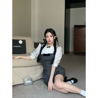 (CÓ SẴN) Váy hay dây, đầm hai dây dáng ngắn & sơ mi ngắn tay kèm nơ xinh xắn tiểu thư dành cho nữ [KÈM VIDEO CẬN CHẤT]