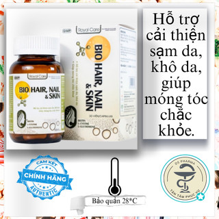 Viên uống BIO Hair, Nail & Skin Royal Care hỗ trợ cải thiện sạm da, khô da, giúp móng tóc chắc khỏe (30 viên)