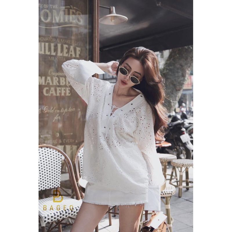 Set áo ren chân váy basic 𝐁𝐀𝐆𝐄𝐎
