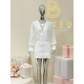 Set áo ren chân váy basic 𝐁𝐀𝐆𝐄𝐎